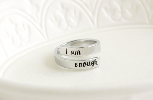 I Am Enough Wrap Ring