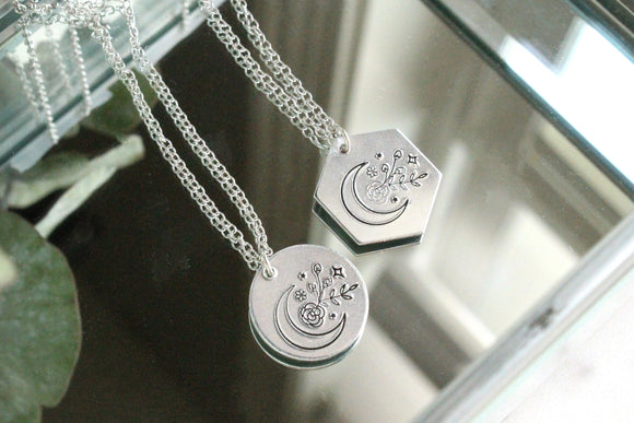 Floral Moon Necklace