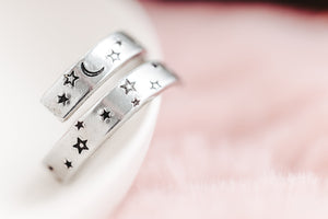 Moon and Stars Wrap Ring