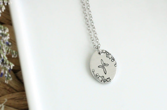 Swirl Cross Necklace