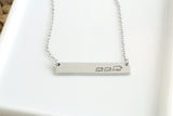 Mama And Baby Bar Necklace
