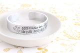God Is Within Her She Will Not Fall Wide Cuff Bracelete