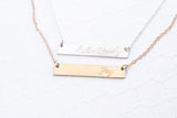 Gold Fill Bar Name Necklace