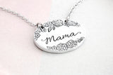 Floral Oval Mama Necklace