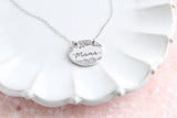 Floral Oval Mama Necklace