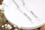 Personalized Long Bar Name Necklace