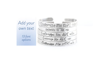 Personalized Bracelet OUTSIDE TEXT ONLY