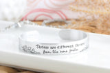Sisters Are Different Flowers From The Same Garden Cuff Bracelet