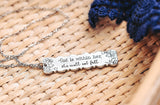God Is Within Her She Will Not Fall Scalloped Bar Necklace